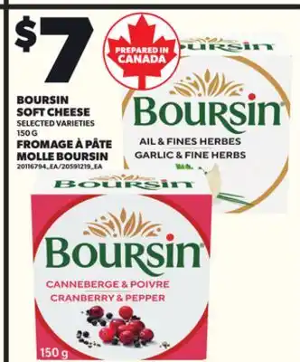 Independent City Market FROMAGE À PÂTE MOLLE BOURSIN, 150 G offer