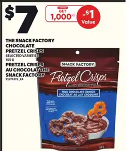 Independent City Market PRETZEL CRISPS AU CHOCOLAT THE SNACK FACTORY, 155 G offer