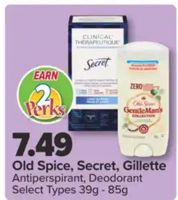 PharmaChoice Old Spice, Secret, Gillette Antiperspirant, Deodorant offer