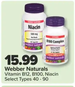 PharmaChoice Webber Naturals Vitamin B12, B100, Niacin offer