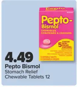 PharmaChoice Pepto Bismol Stomach Relief Chewable Tablets offer