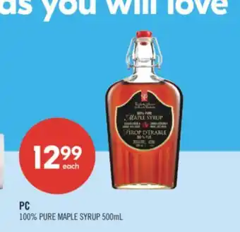 Shoppers Drug Mart PC 100% PURE MAPLE SYRUP offer