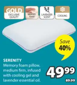 JYSK SERENITY Memory foam pillow offer