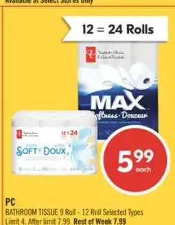 Shoppers Drug Mart PC BATHROOM TISSUE offer