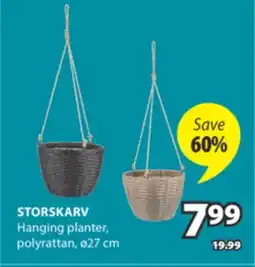 JYSK STORSKARV Hanging planter offer