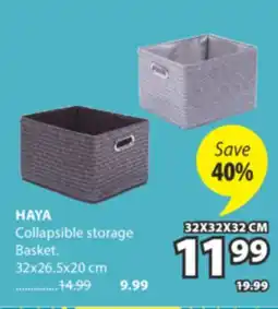 JYSK HAYA Collapsible storage Basket offer