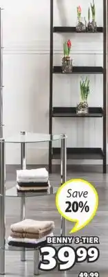 JYSK BEREZ 3-tier glass shelf offer