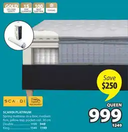 JYSK SCANDI PLATINUM Spring mattress offer