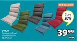 JYSK DUBLIN Outdoor mid-back position cushion offer