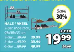 JYSK AKSEL 2-tier shoe rack offer