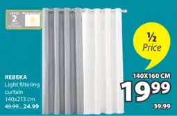 JYSK REBEKA Light filtering curtain offer