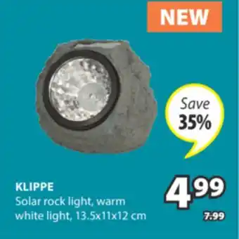 JYSK KLIPPE Solar rock light offer
