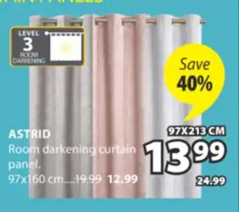 JYSK ASTRID Room darkening curtain panel offer