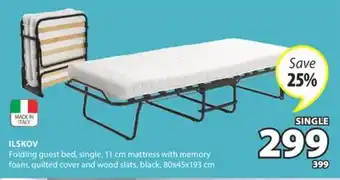 JYSK ILSKOV Folding guest bed offer