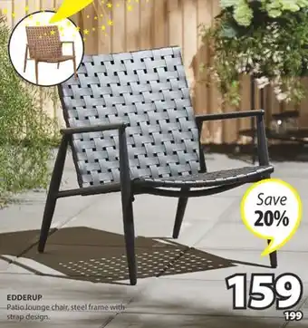 JYSK EDDERUP Patio lounge chair offer