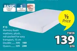 JYSK F15 Memory foam mattress offer