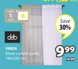 JYSK VINDA Sheer curtain panel offer
