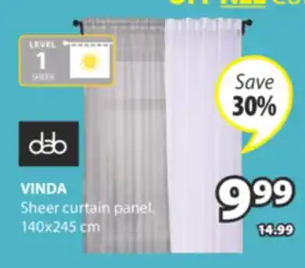 JYSK VINDA Sheer curtain panel offer