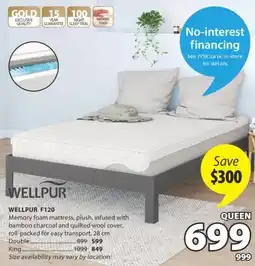 JYSK WELLPUR F120 Memory foam mattress offer