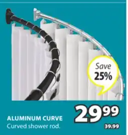 JYSK ALUMINUM CURVE Curved shower rod offer