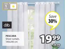 JYSK PESCARA Sheer curtain offer
