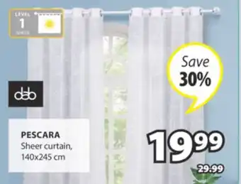 JYSK PESCARA Sheer curtain offer