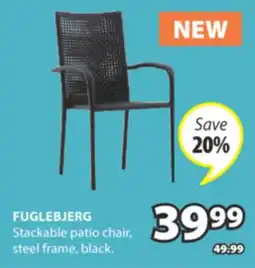 JYSK FUGLEBJERG Stackable patio chair offer