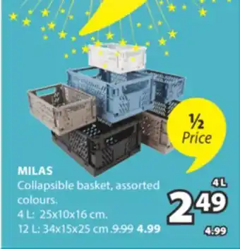 JYSK MILAS Collapsible basket offer
