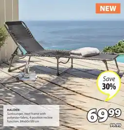 JYSK HALDEN Sunlounger offer