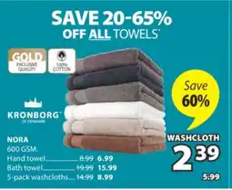 JYSK NORA washcloth offer