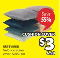 JYSK ERTEVIKKE Velour cushion cover offer