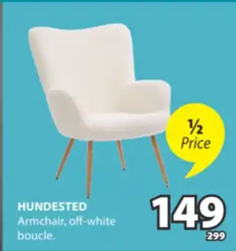 JYSK HUNDESTED Armchair Off - white boucle offer