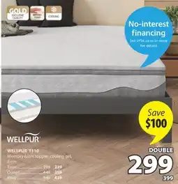 JYSK WELLPUR T110 Memory foam topper offer