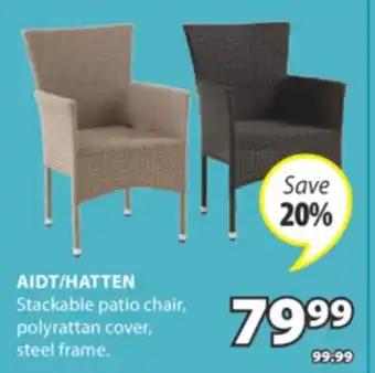 JYSK AIDT/HATTEN Stackable patio chair offer