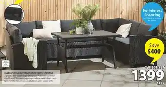 JYSK ULLEHUSE XL CONVERSATION SET WITH STORAGE offer