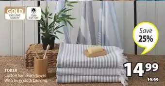 JYSK TOBER Cotton hammam towel offer