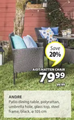 JYSK ANDRE Patio dining table offer