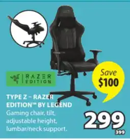 JYSK TYPE Z-RAZER EDITION BY LEGEND Gaming chair offer
