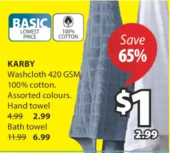 JYSK KARBY Washcloth offer