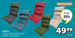JYSK DUBLIN Outdoor high-back position cushion offer