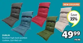 JYSK DUBLIN Outdoor high-back position cushion offer