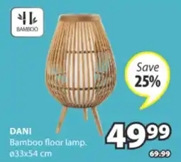 JYSK DANI Bamboo floor lamp offer