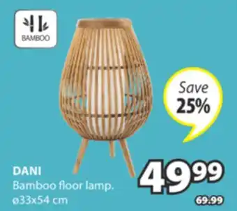 JYSK DANI Bamboo floor lamp offer