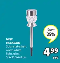JYSK NEW HEXAGON Solar stake light offer