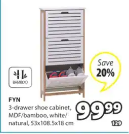 JYSK FYN 3-drawer shoe cabinet offer