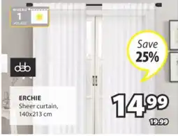 JYSK DAB ERCHIE Sheer curtain offer