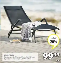JYSK NORDSTRAND Sunlounger offer