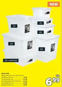 JYSK BASIC BOX Plastic shoe box offer