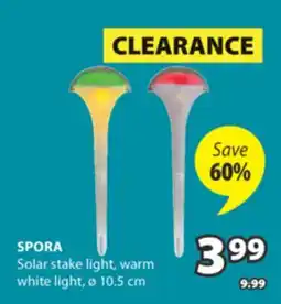 JYSK SPORA Solar stake light offer