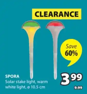 JYSK SPORA Solar stake light offer